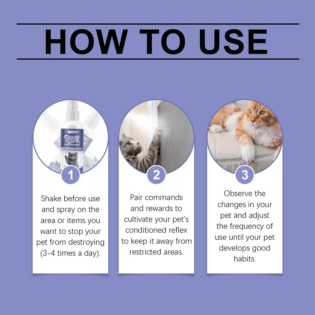 Spray Repelente para Gatos – Protege Móveis de Arranhaões e Mordidas
