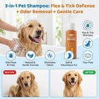 Shampoo Anti Pulgas e Carrapatos para Cães e Gatos — Extratos Naturais e Limpeza Profunda