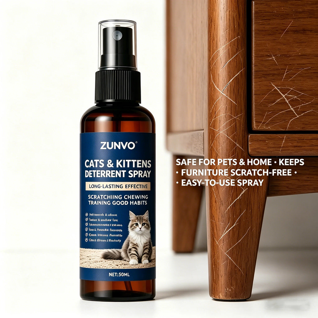 Spray Repelente para Gatos – Anti-Arranhões e Anti-Mastigão Seguro para Filhotes
